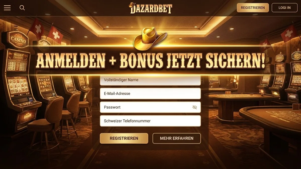 Registrierung mit Bonus bei Dazardbet